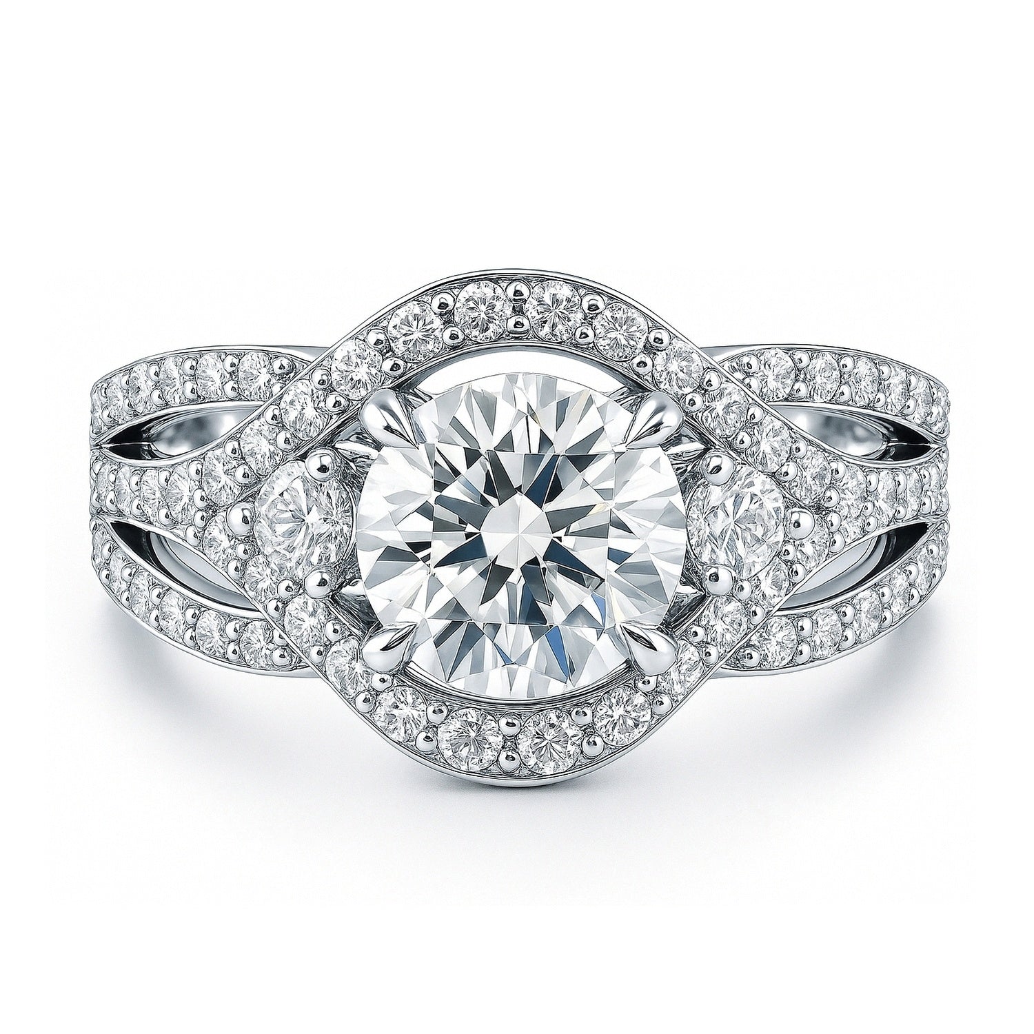 3-Stone 1.25ct CZ Ring in Sterling Silver, 1 of 12