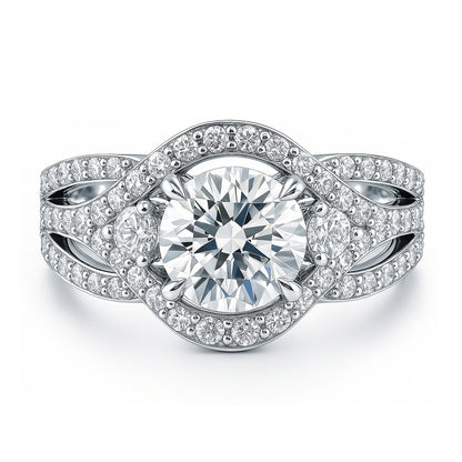 3-Stone 1.25ct CZ Ring in Sterling Silver