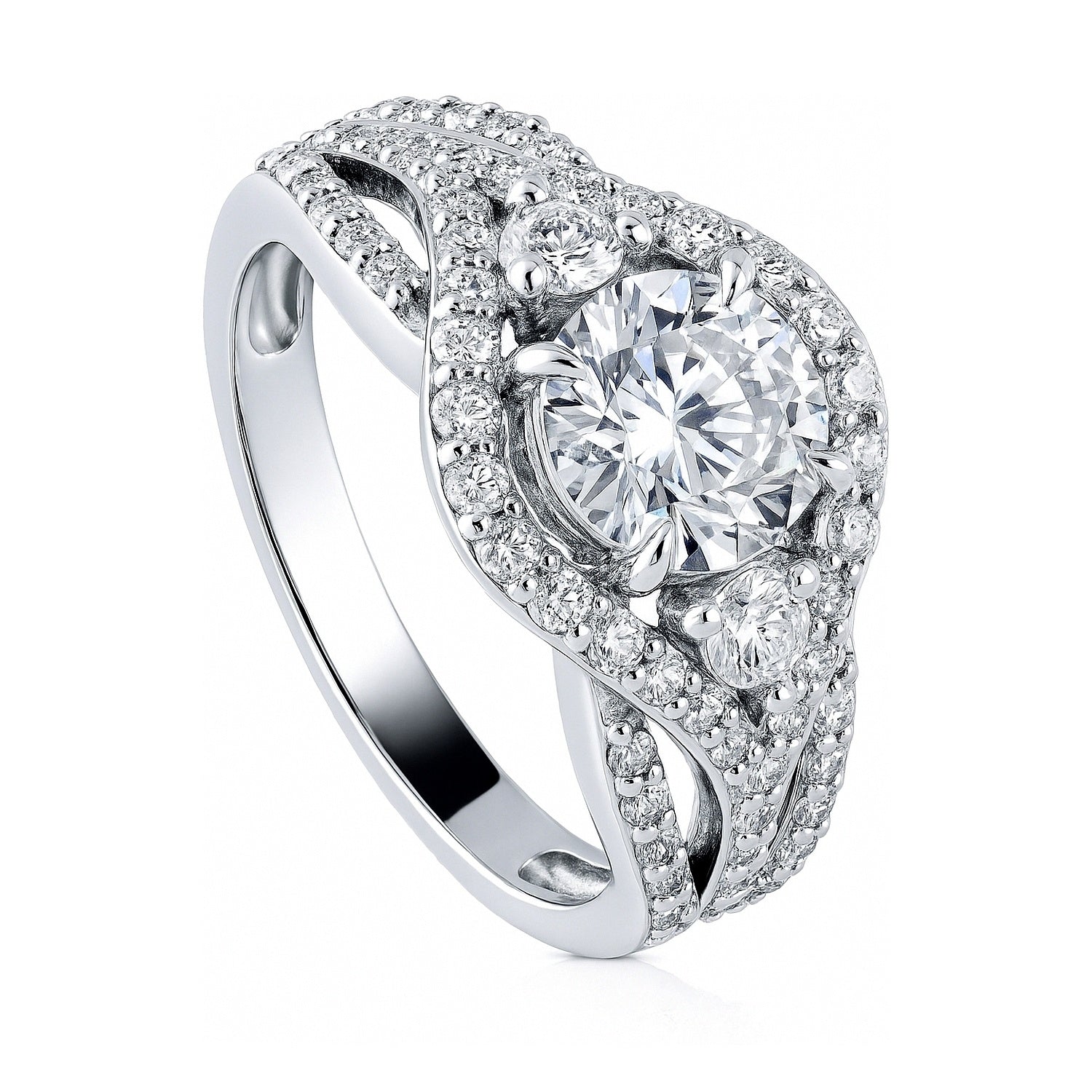 3-Stone 1.25ct CZ Ring in Sterling Silver