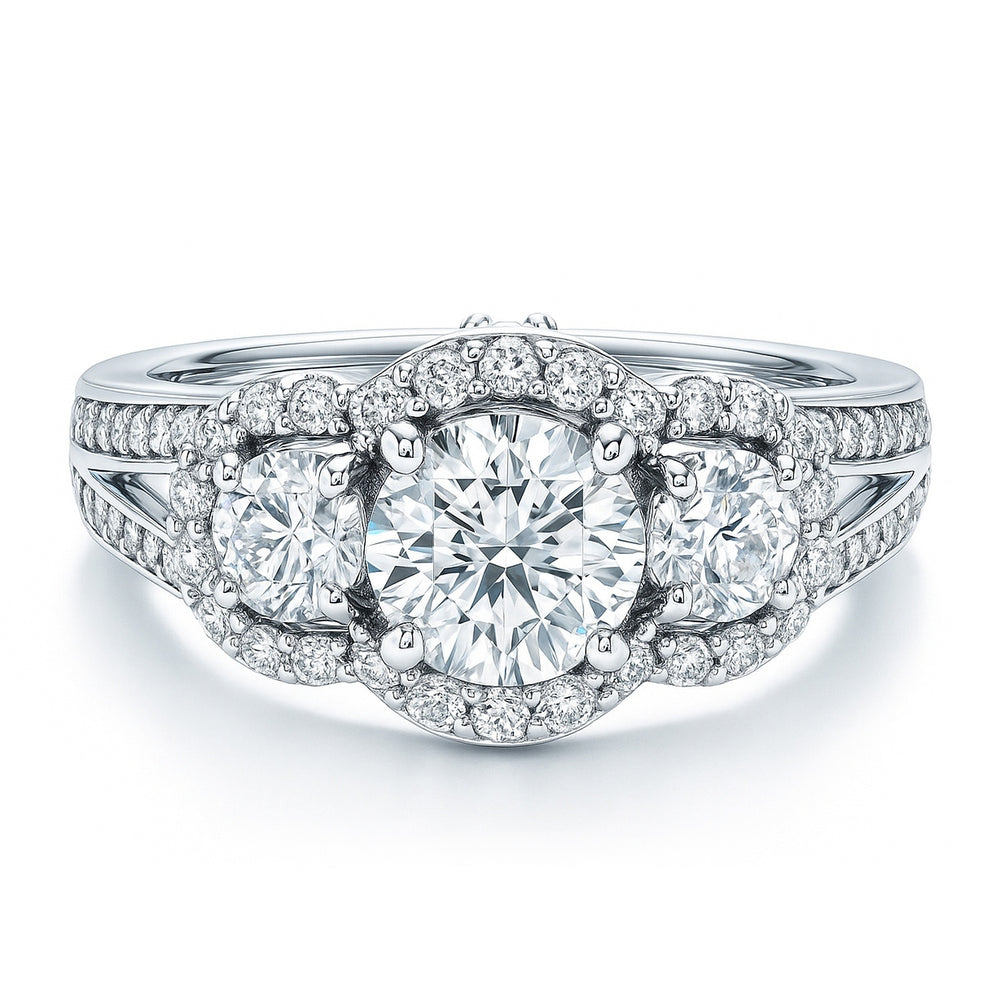 Trilani Dames hart Ring Verlovingsring 925/- Sterling zilver Trilani Dames hart Ring Verlovingsring 925/- Sterling zilver