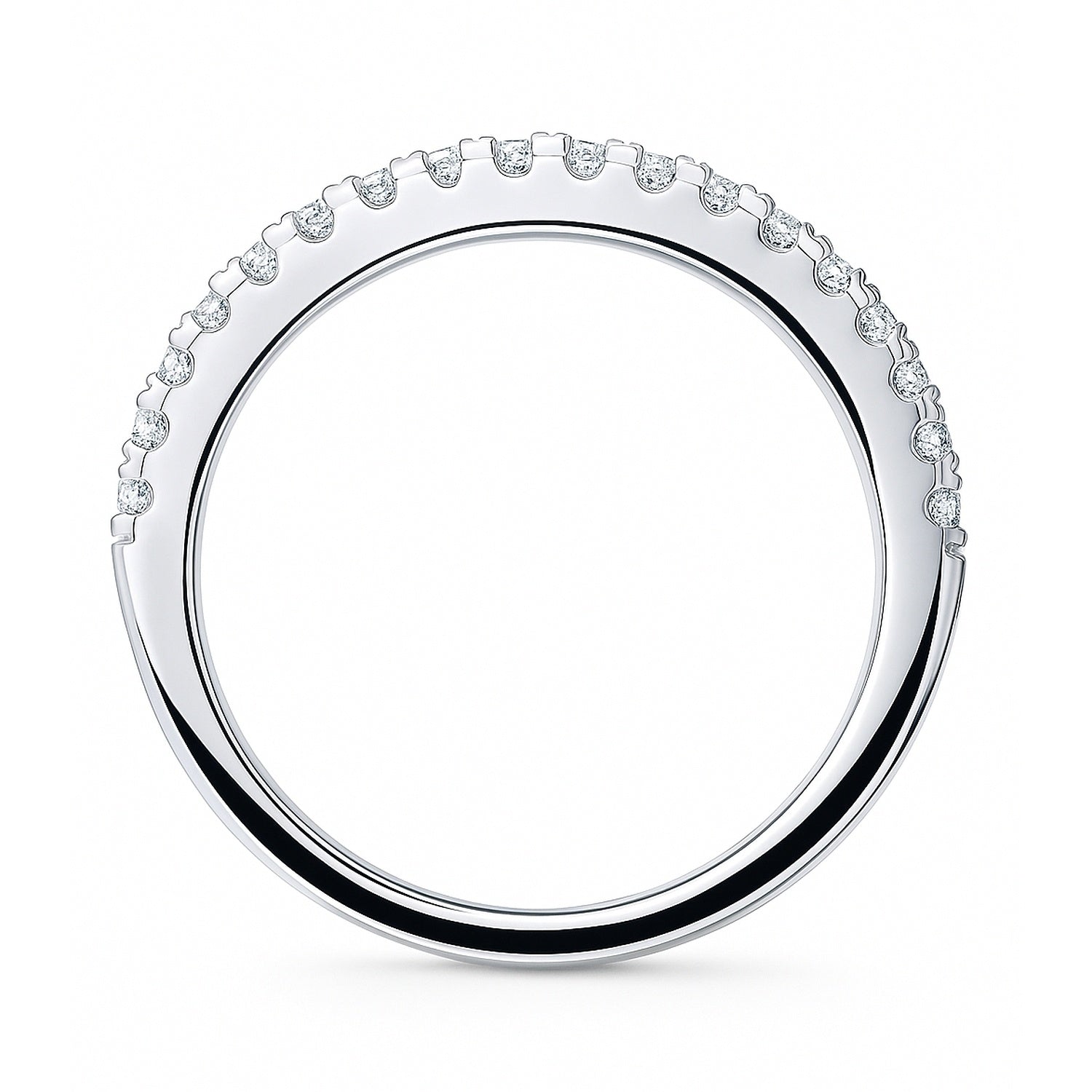 Sterling Silver Pave Set Cubic Zirconia Half Eternity Ring – BERRICLE