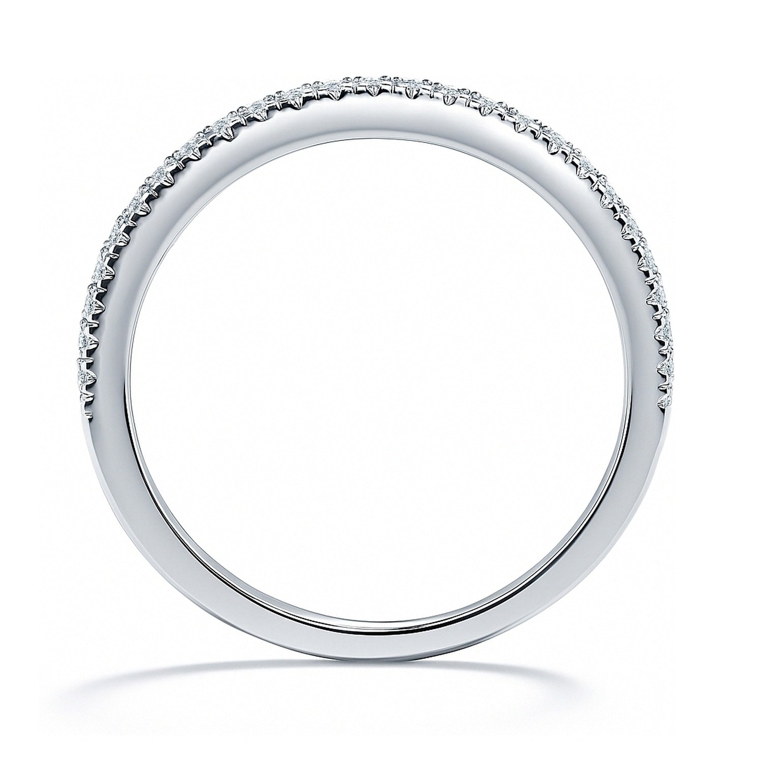 Wishbone Pave CZ Eternity Ring in Sterling Silver, 8 of 9