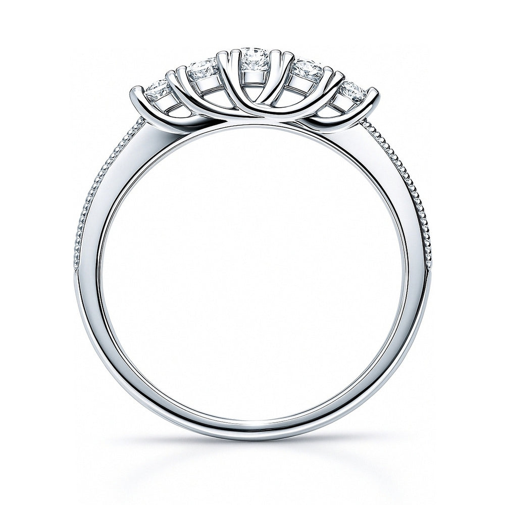 Eternity Anello In Argento 925 Con Zirconia Cubica – Simil-Diamante, Ipoallergenico, Per Fidanzamento O Regalo - 3