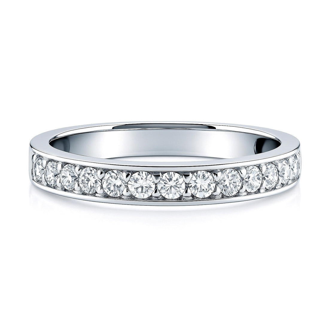 Pave CZ Eternity Ring in Sterling Silver