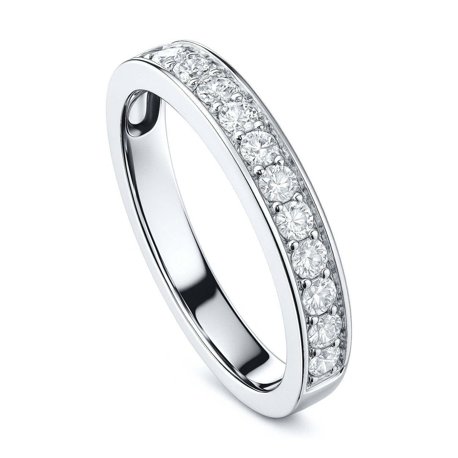 Pave CZ Eternity Ring in Sterling Silver, 3 of 6