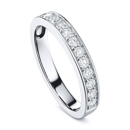 Pave CZ Eternity Ring in Sterling Silver