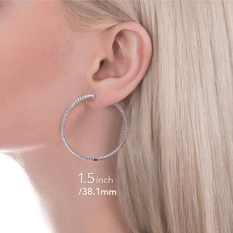 925 Sterling Silver Bali Hoop Earrings | 12mm x 1.2mm Elegant Accessory