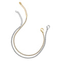 CZ Tennis Bracelet Set in Gold Flashed Sterling Silver, 2-Piece Style 1