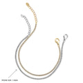 Front view of CZ Tennis Bracelet Set in Gold Flashed Sterling Silver, 2-Piece Style 1