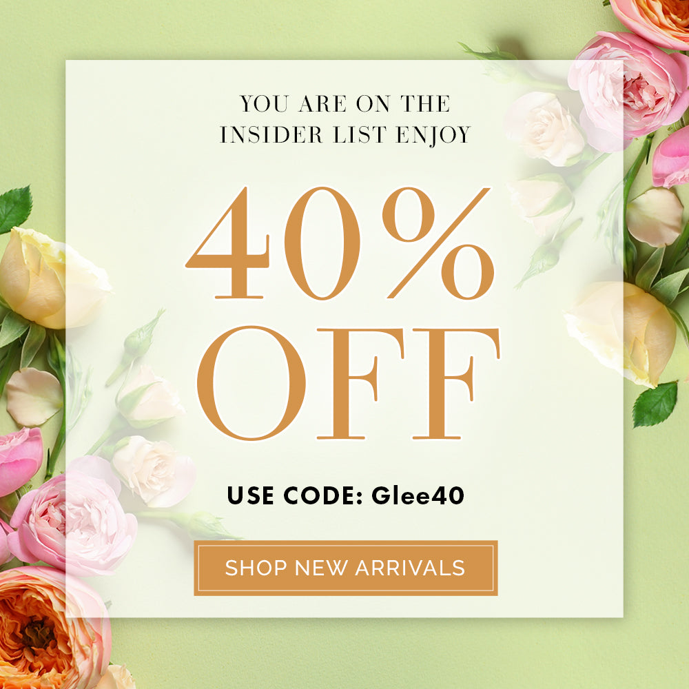 40% off insider offer with code 'Gree40' on a floral-themed promotional banner.