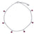 CZ Charm Anklet in Sterling Silver