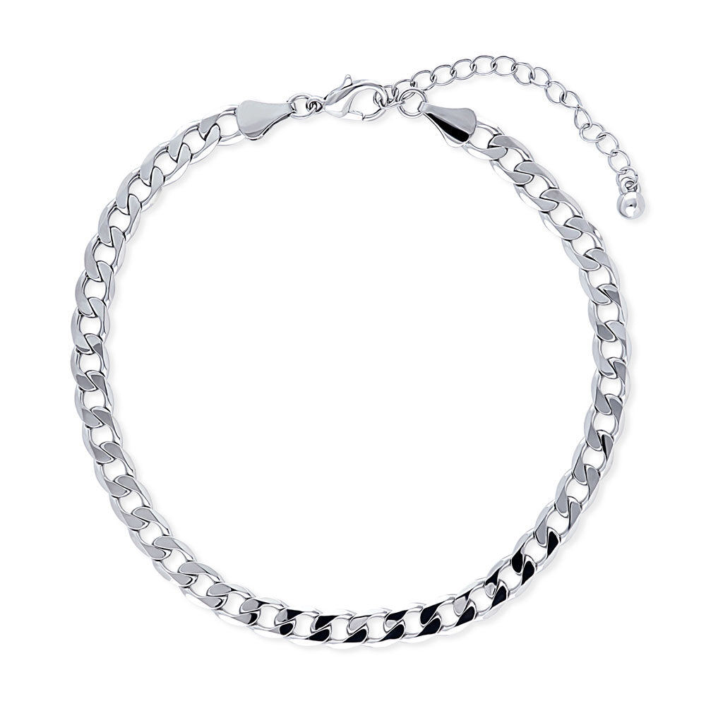 Curb Chain Anklet Ankle Bracelet in Base Metal, 1 of 6