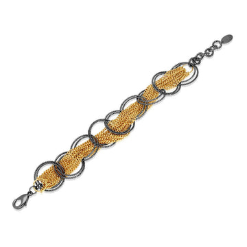 Open Circle Chain Bracelet in 2-Tone