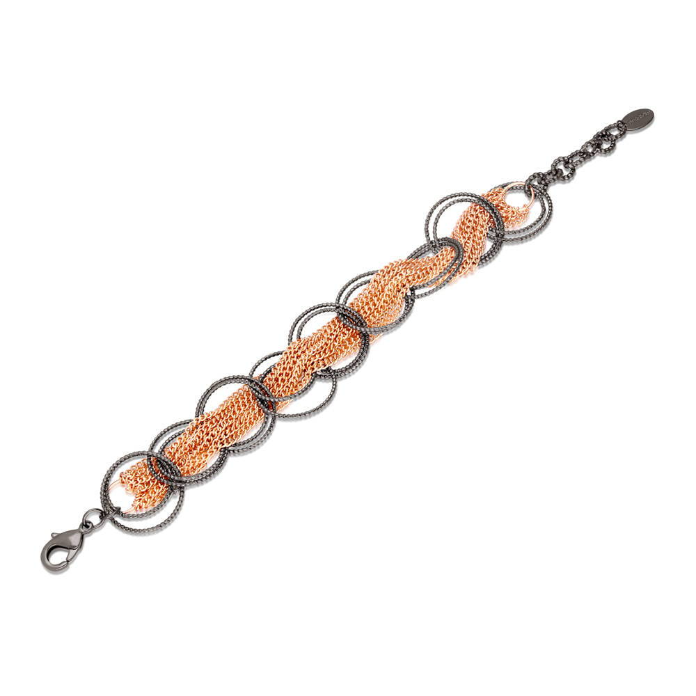 Open Circle Chain Bracelet in 2-Tone