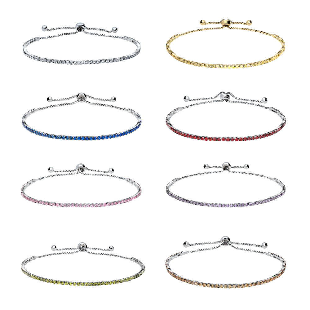CZ Tennis Bracelet Gold Flashed