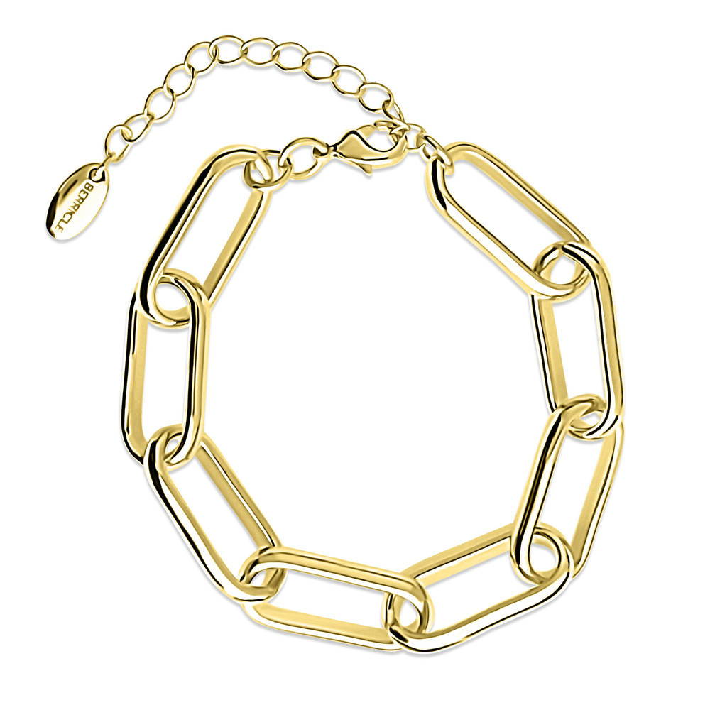Paperclip Statement Link Bracelet in Gold-Tone, 1 of 6