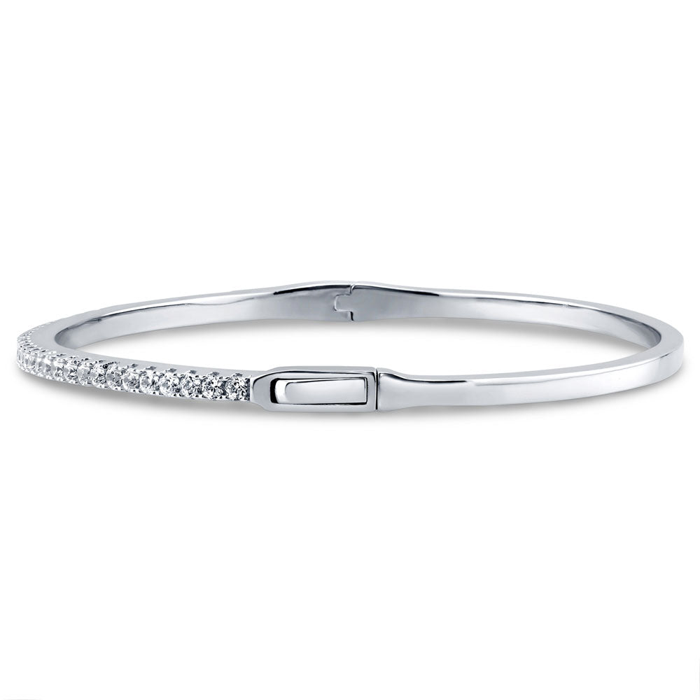 CZ Bangle in Sterling Silver