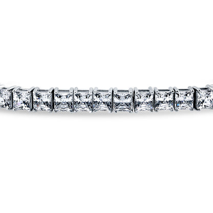Princess CZ Tennis Bracelet in Sterling Silver