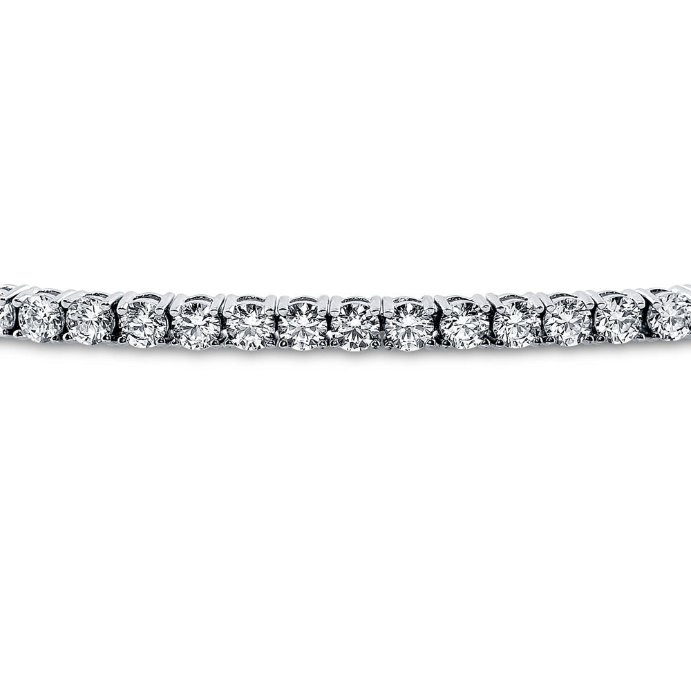 Front view of CZ Statement Tennis Bracelet in Sterling Silver, 3 of 8