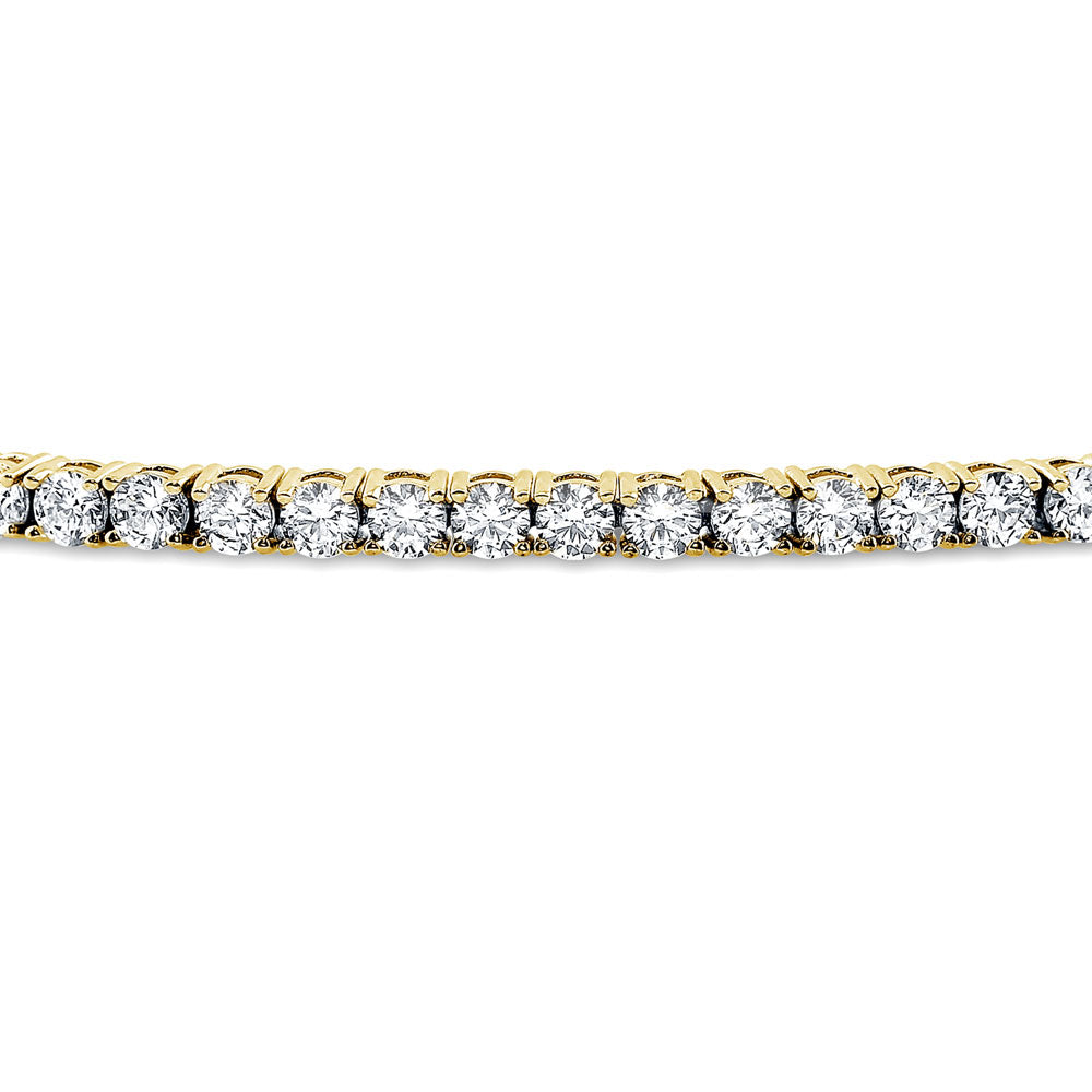 CZ Tennis Bracelet in Gold Flashed Sterling Silver