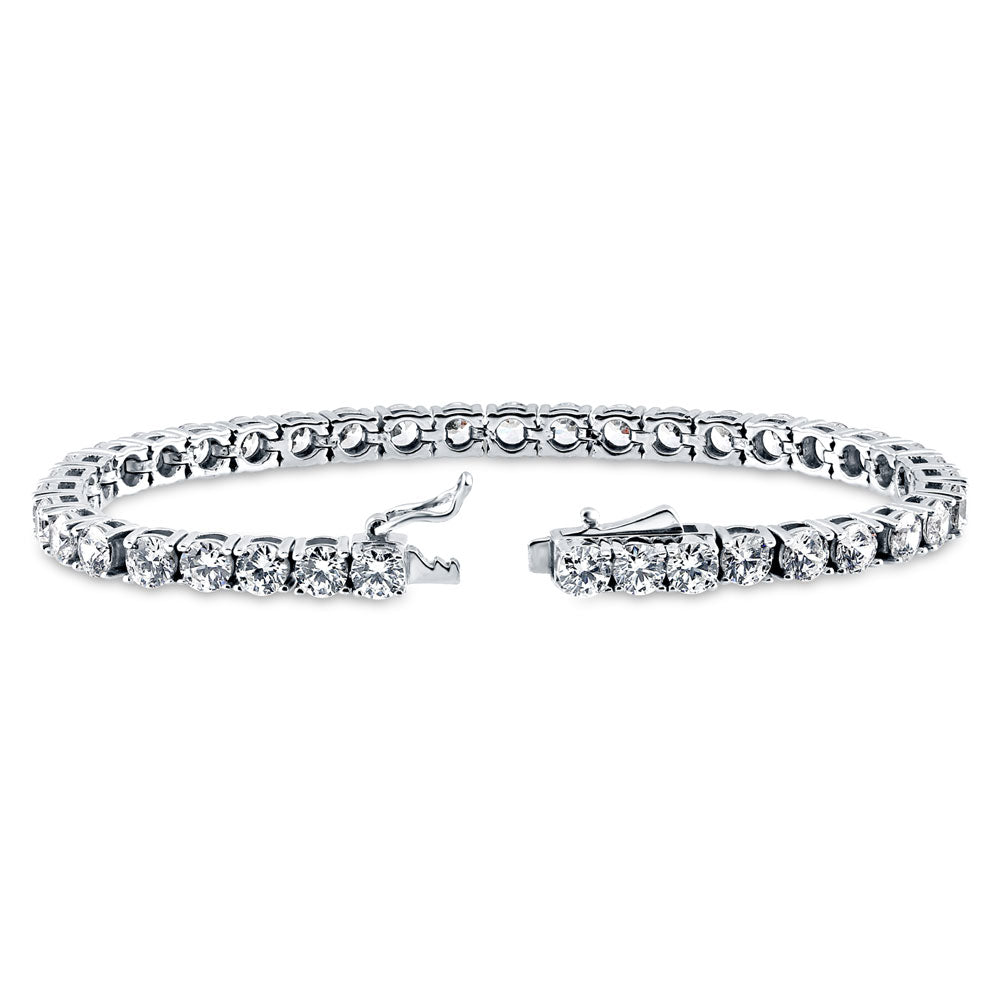 Front view of CZ Statement Tennis Bracelet in Sterling Silver, 3 of 8