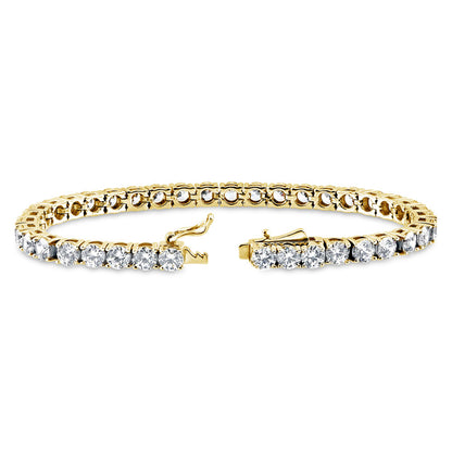 CZ Tennis Bracelet in Gold Flashed Sterling Silver