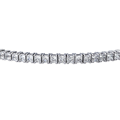 Princess CZ Tennis Bracelet in Sterling Silver