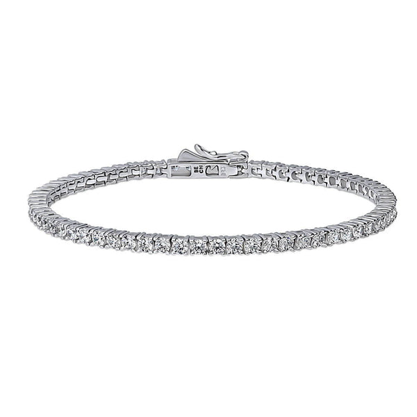 Sterling Silver Cubic Zirconia CZ Tennis Bracelet B38401 BERRICLE