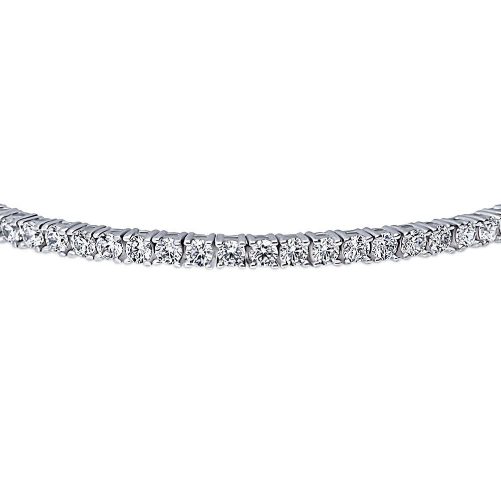 Angle view of CZ Tennis Bracelet in Sterling Silver, 4 of 6