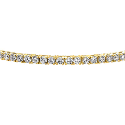 CZ Tennis Bracelet in Gold Flashed Sterling Silver