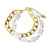 Imitation Pearl Statement Curb Chain Bracelet 10mm
