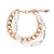 Imitation Pearl Statement Curb Chain Bracelet 10mm