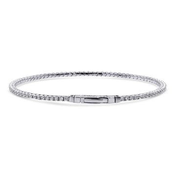 CZ Bangle in Sterling Silver