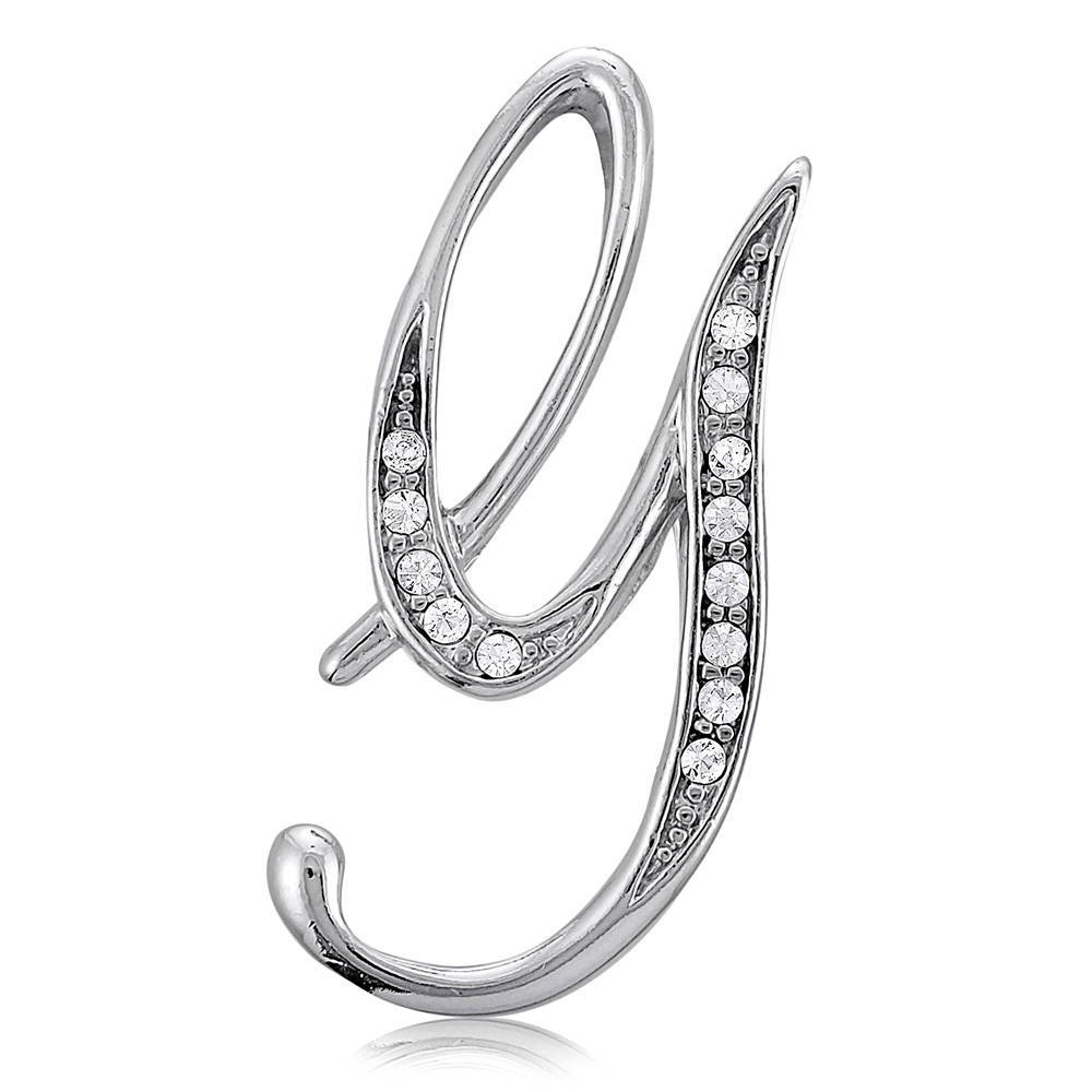 Silver-Tone Initial Letter Pin #BR082 – BERRICLE
