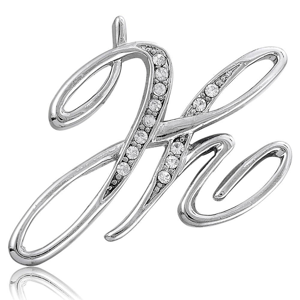 Silver-Tone Initial Letter Pin #BR082 – BERRICLE