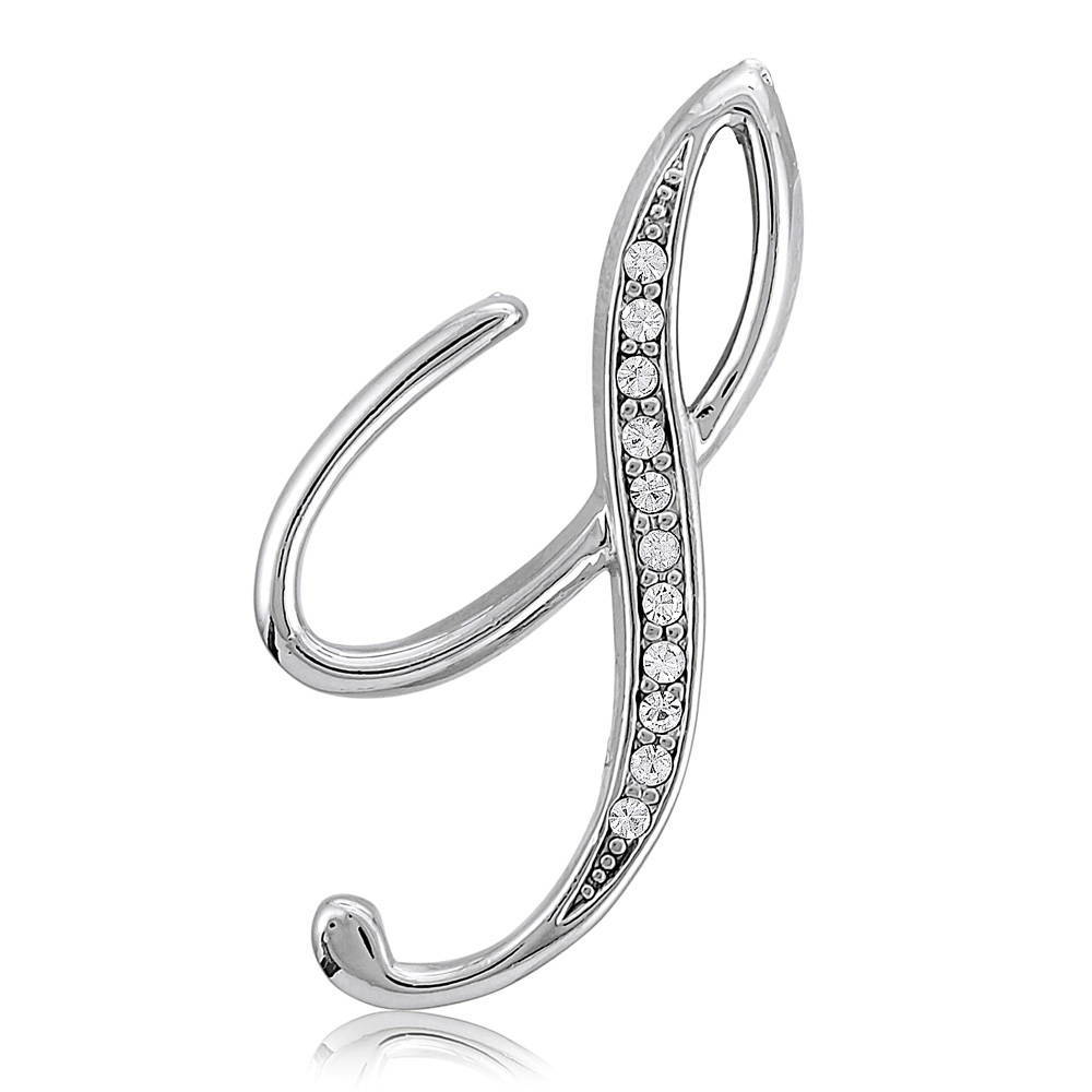 Silver-Tone Initial Letter Pin #BR082 – BERRICLE