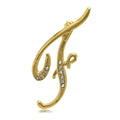 Initial Letter Pin Gold-Tone, F