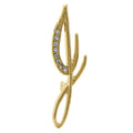 Initial Letter Pin Gold-Tone, J