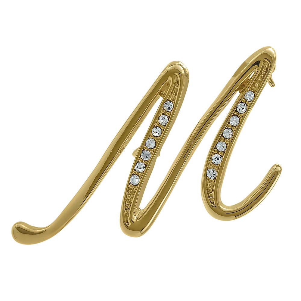 Initial Letter Pin in Gold-Tone