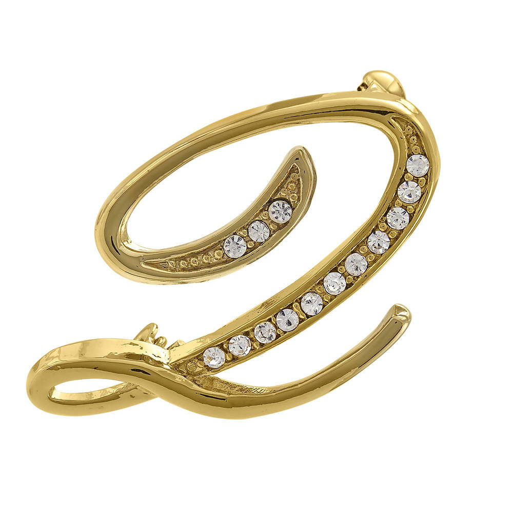Initial Letter Pin Gold-Tone, Q