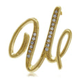 Initial Letter Pin Gold-Tone, U
