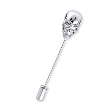 Skull Bones Pin in Sterling Silver
