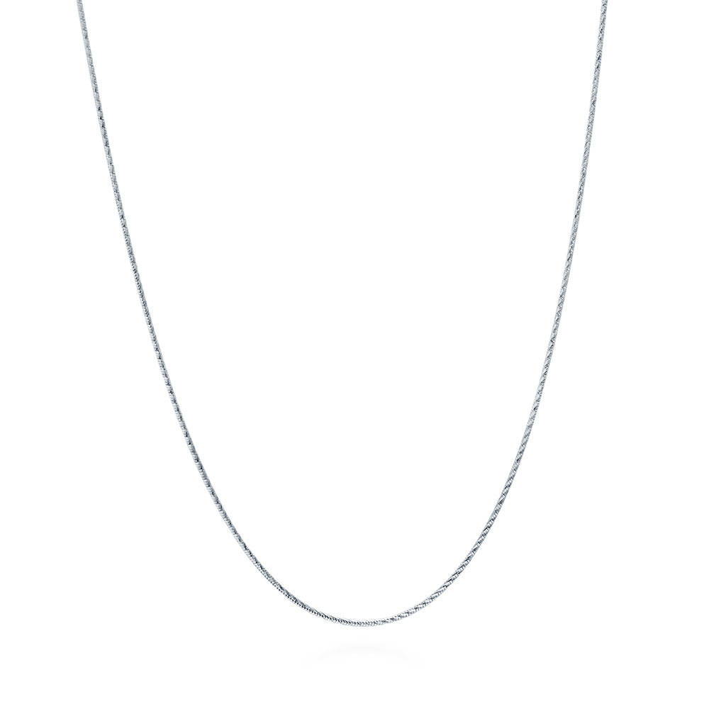 Italian Snake Chain Necklace in Sterling Silver 1mm, 1 of 4