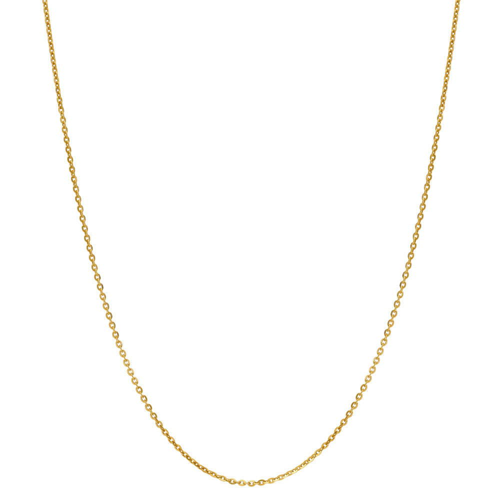 Italian Rolo Chain Necklace in Gold Flashed Sterling Silver 1mm