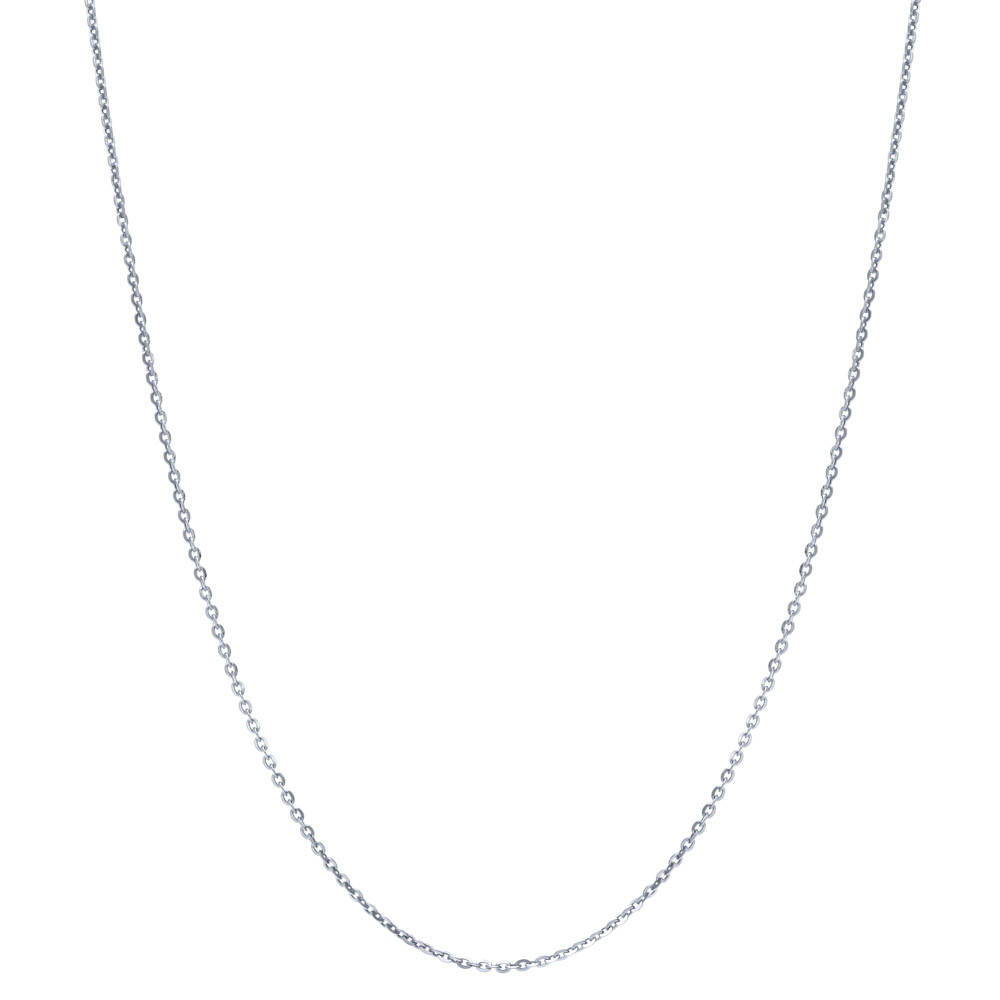 Italian Rolo Chain Necklace in Sterling Silver 1mm