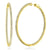 CZ Large Inside-Out Hoop Earrings in Sterling Silver 2.2"