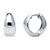 Dome Small Huggie Earrings in Sterling Silver 0.55"