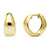 Dome Small Huggie Earrings in Sterling Silver 0.55"