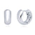 Dome Small Huggie Earrings in Sterling Silver 0.5"
