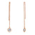 CZ Threader Earrings in Sterling Silver